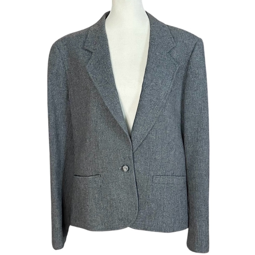 Pendleton Vintage 100% Wool Women's Blazer Suit Jacket Gray Size 14